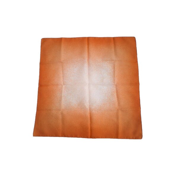 Vintage Scarf Creamscicle Sherbert Orange Starburst White  Mod Square 19.5" - Picture 3 of 10